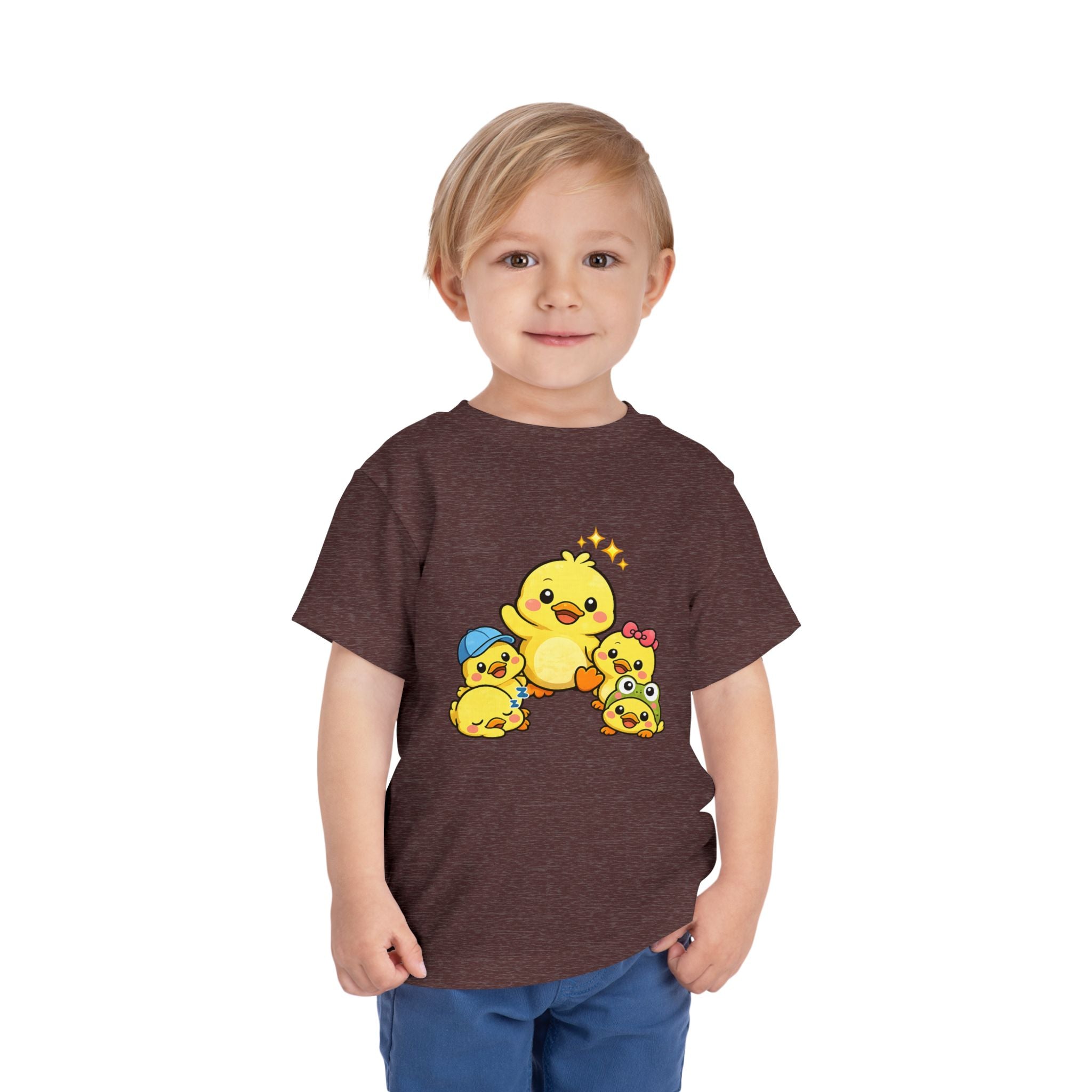 Duck Family Toddler Tee — Adorable Yellow Chicks Graphic Shirt