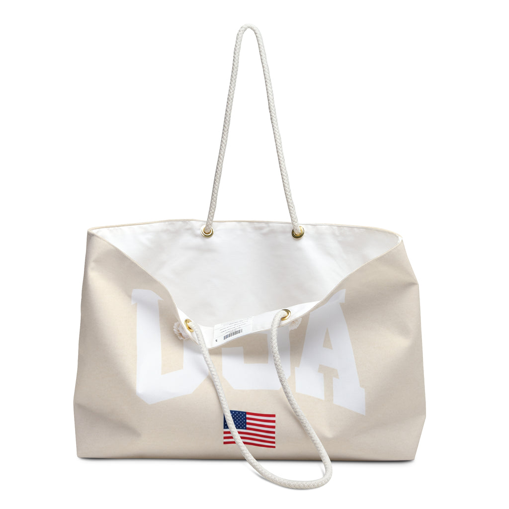USA Varsity Tote - Sand Beige