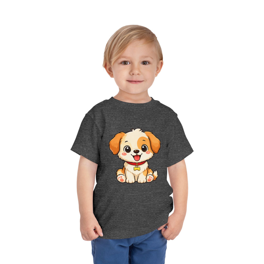 Puppy Toddler Tee – Adorable Cartoon Dog Graphic Shirt for Kids