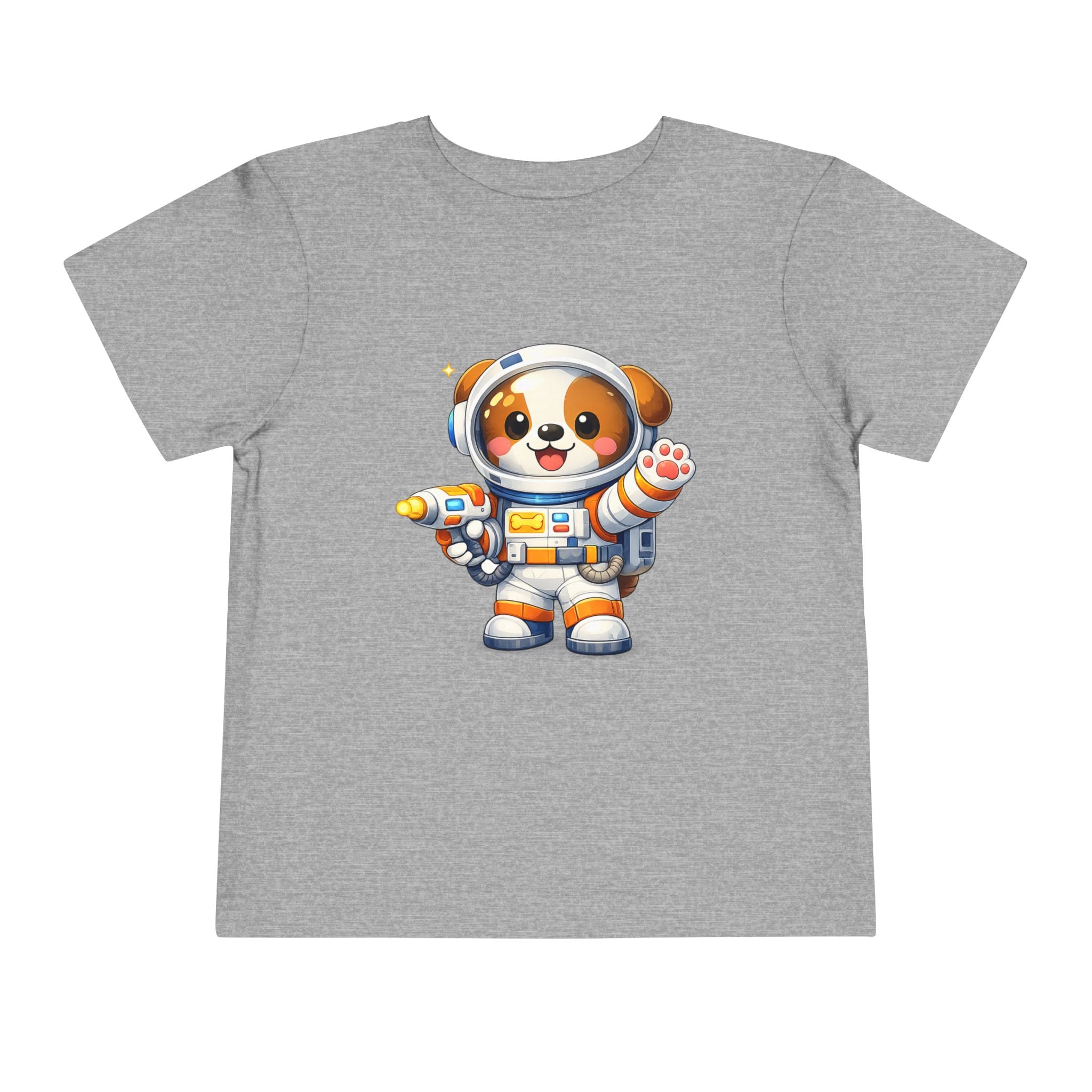 Toddler Astronaut Puppy Tee — Cute Space Dog Short Sleeve Shirt