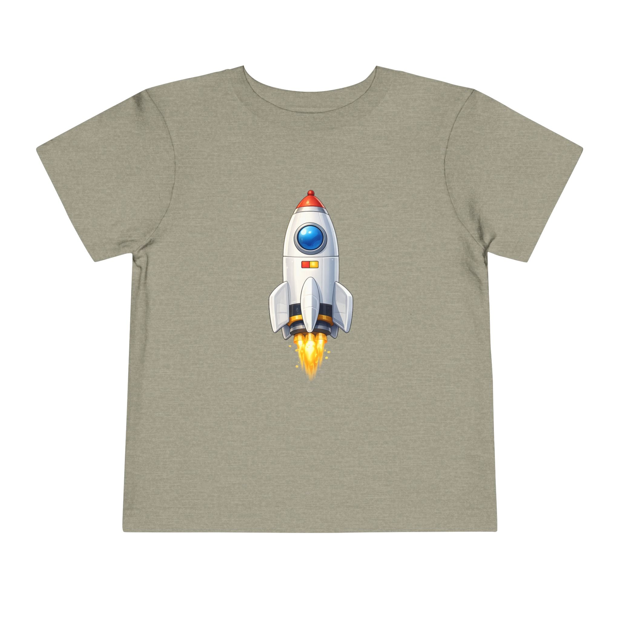 Toddler Rocket Tee — Cute Space Rocket Graphic Short Sleeve Shirt for Kids