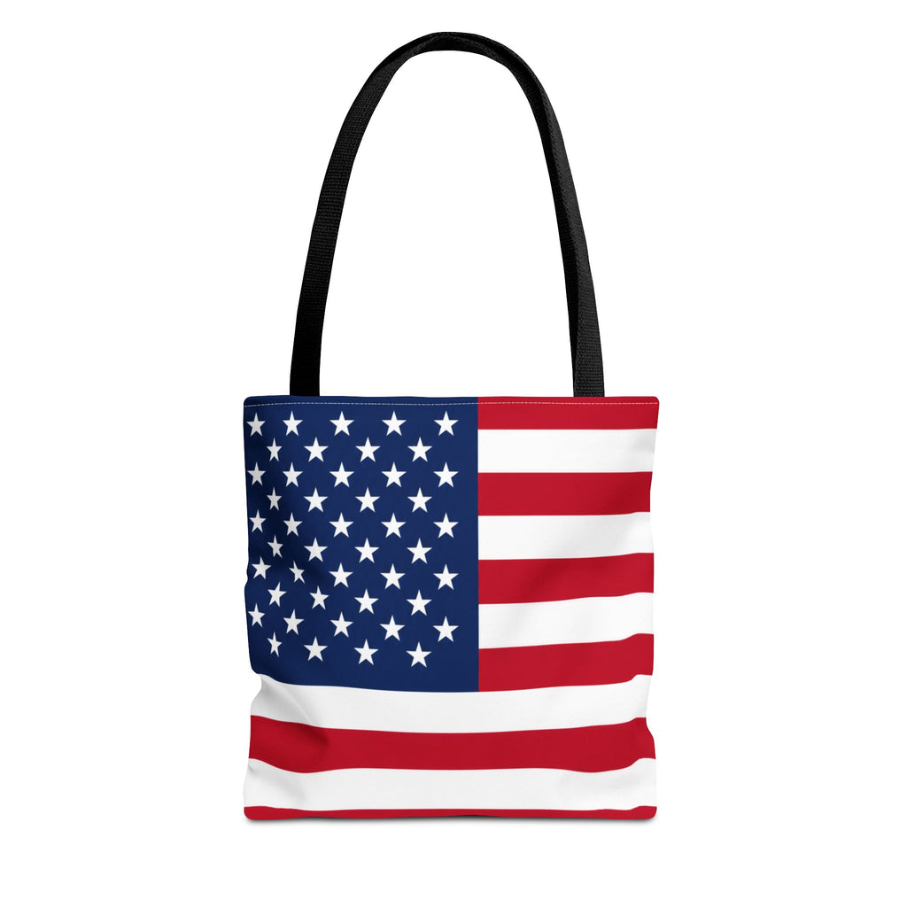 American Flag Tote Bag — Patriotic Stars & Stripes All-Over Print