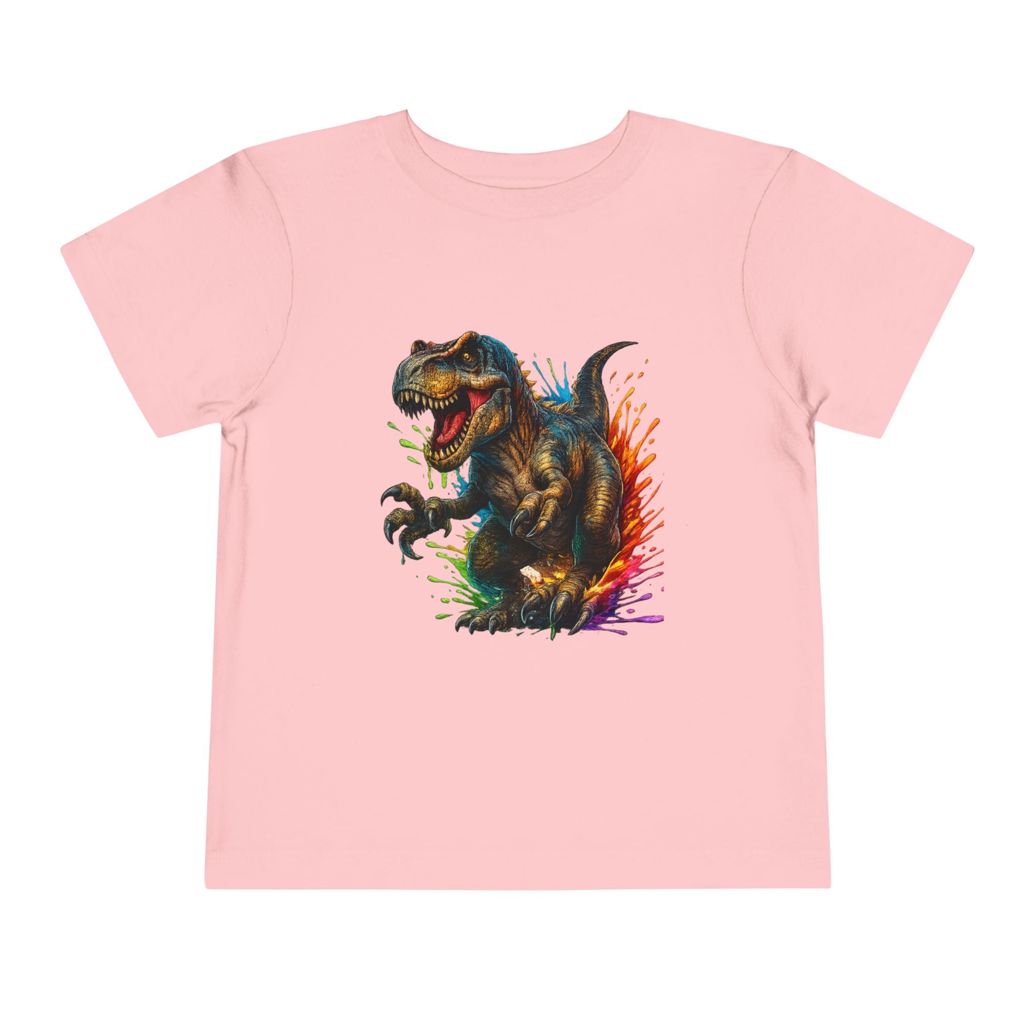 Toddler Tee — Colorful Roaring T-Rex Dino Graphic
