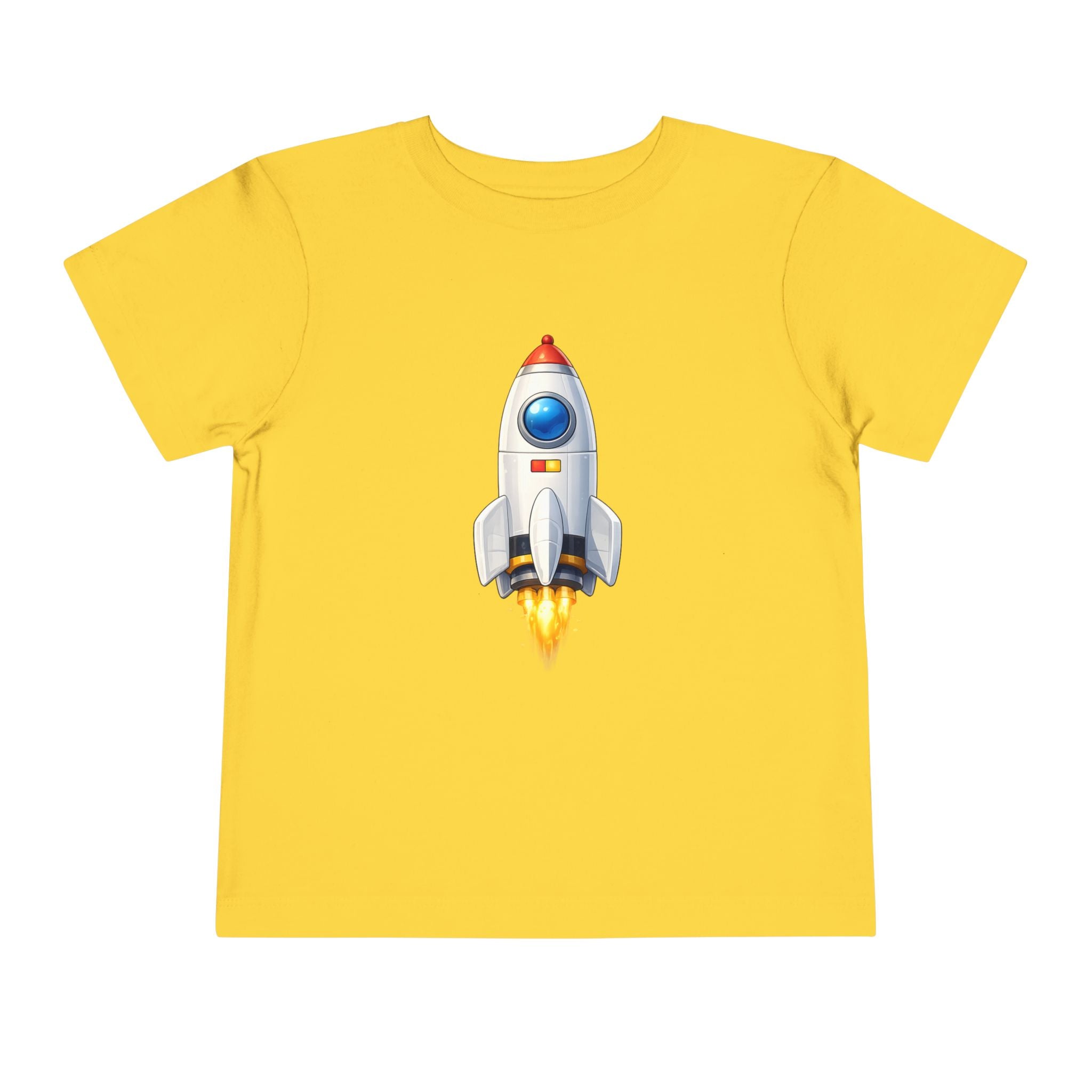 Toddler Rocket Tee — Cute Space Rocket Graphic Short Sleeve Shirt for Kids
