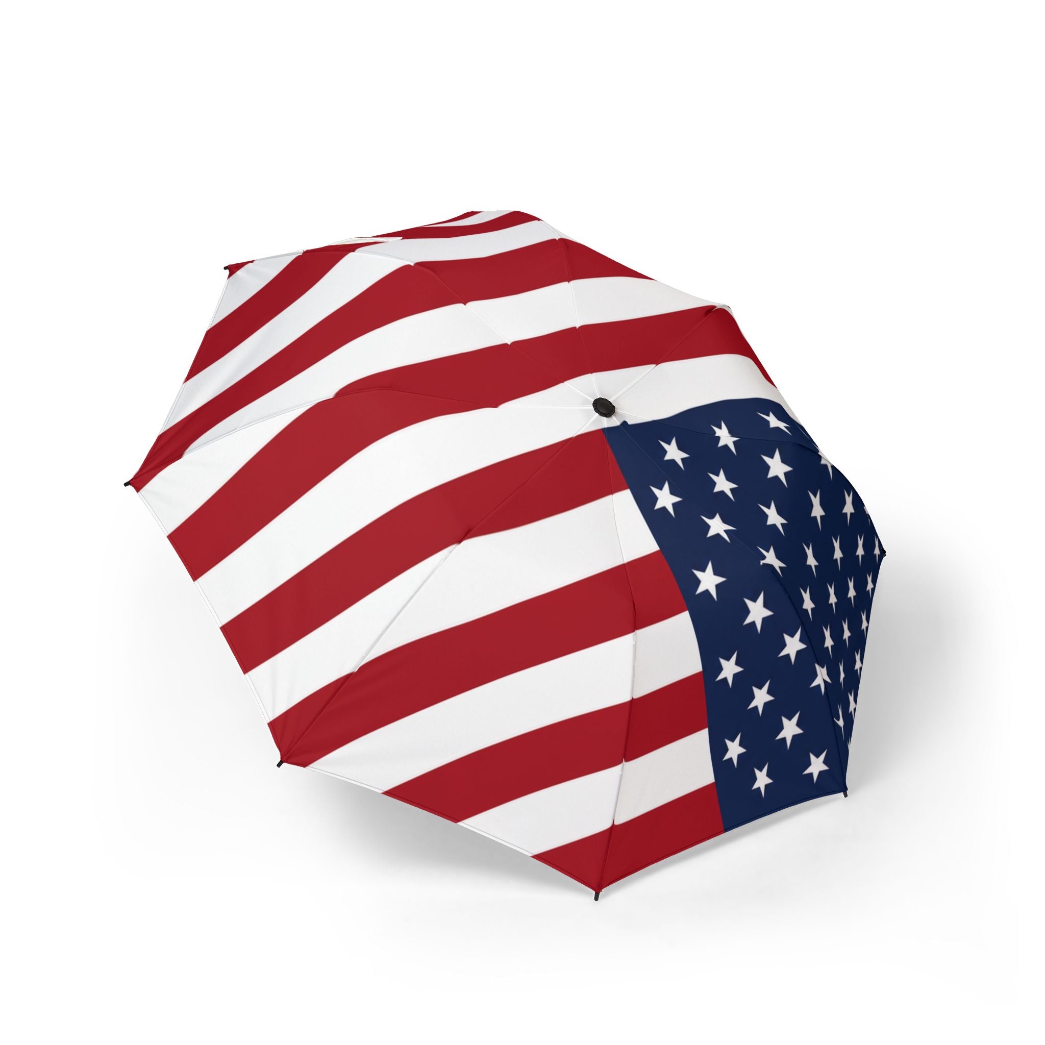 American Flag Foldable Umbrella — Patriotic Semi-Automatic Travel Umbrella