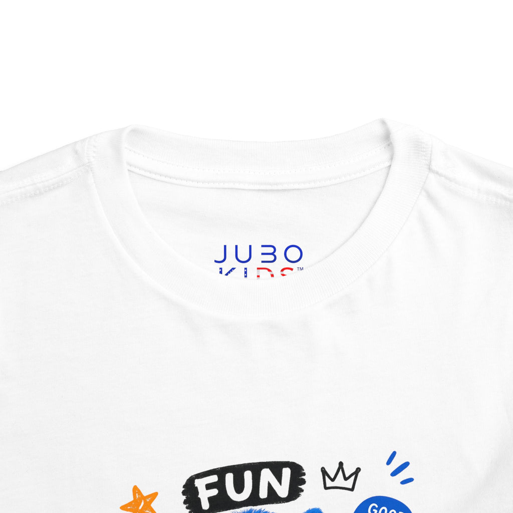 Fun Blue Monster Toddler Tee — "Be You Be Jobo" Graphic Shirt