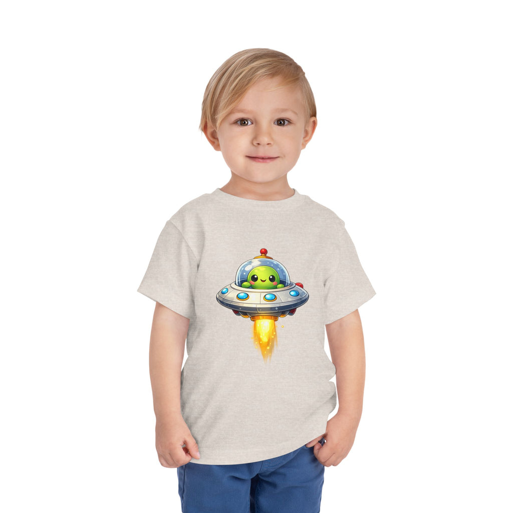 Toddler Tee — Cute Alien UFO Rocket Ship Shirt for Kids