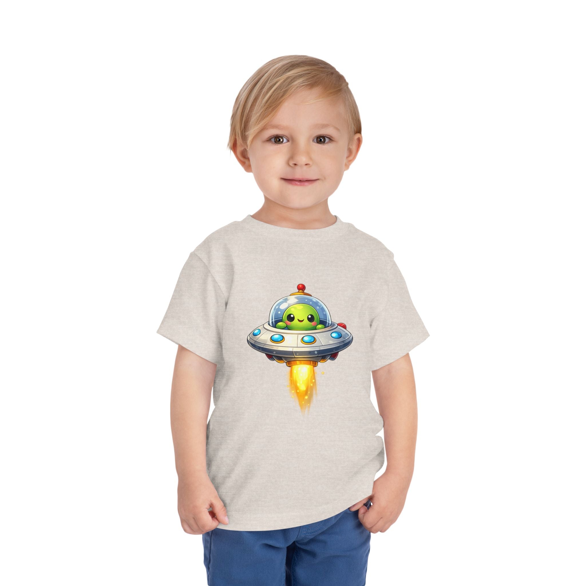 Toddler Tee — Cute Alien UFO Rocket Ship Shirt for Kids