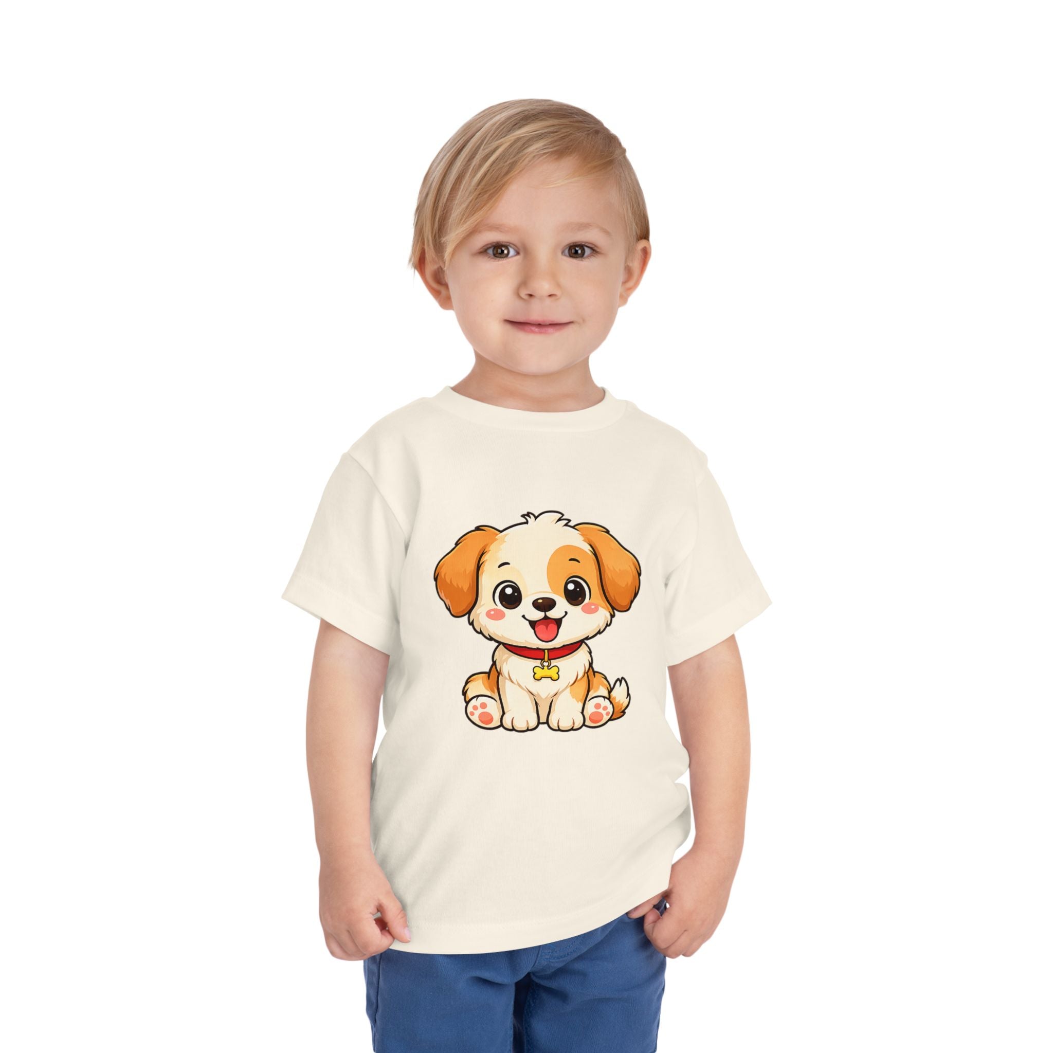Puppy Toddler Tee – Adorable Cartoon Dog Graphic Shirt for Kids