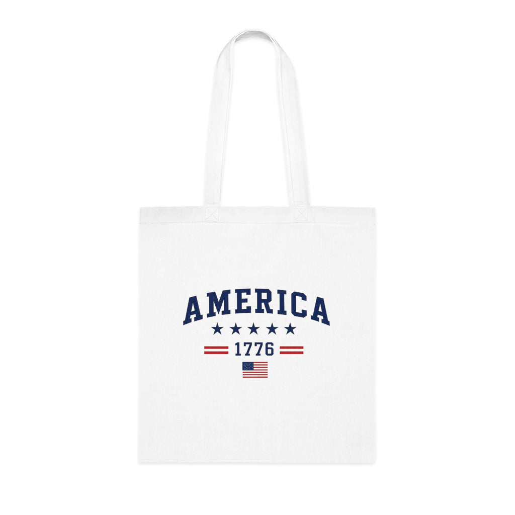 USA Cotton Tote Bag – Patriotic American 1776 Flag
