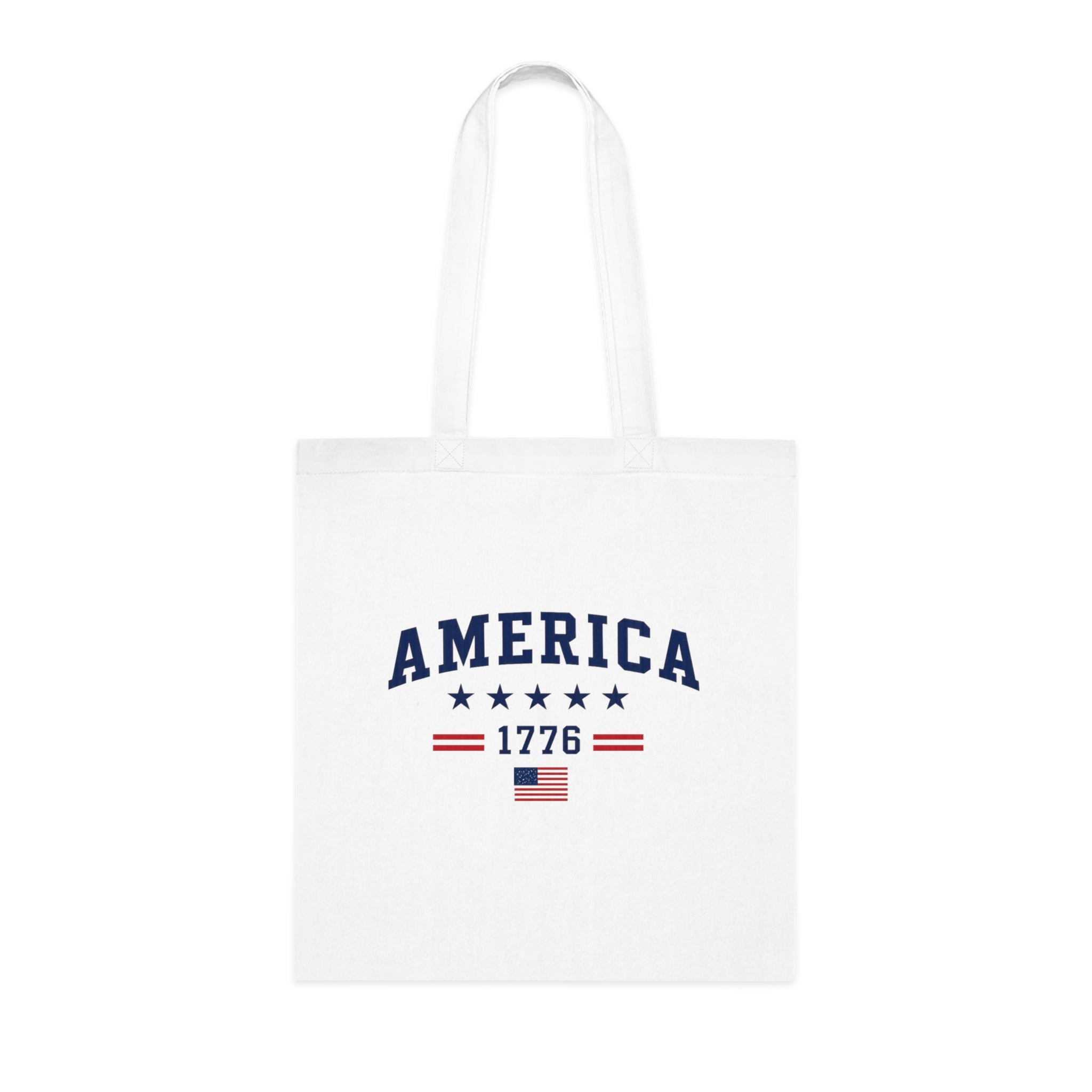 USA Cotton Tote Bag – Patriotic American 1776 Flag