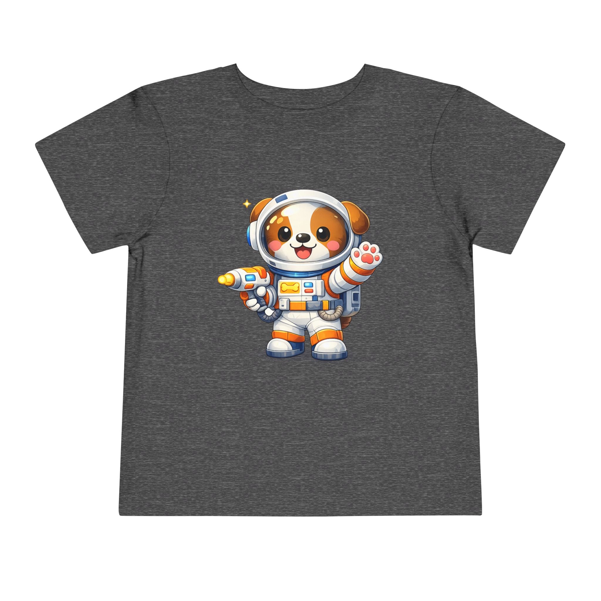 Toddler Astronaut Puppy Tee — Cute Space Dog Short Sleeve Shirt