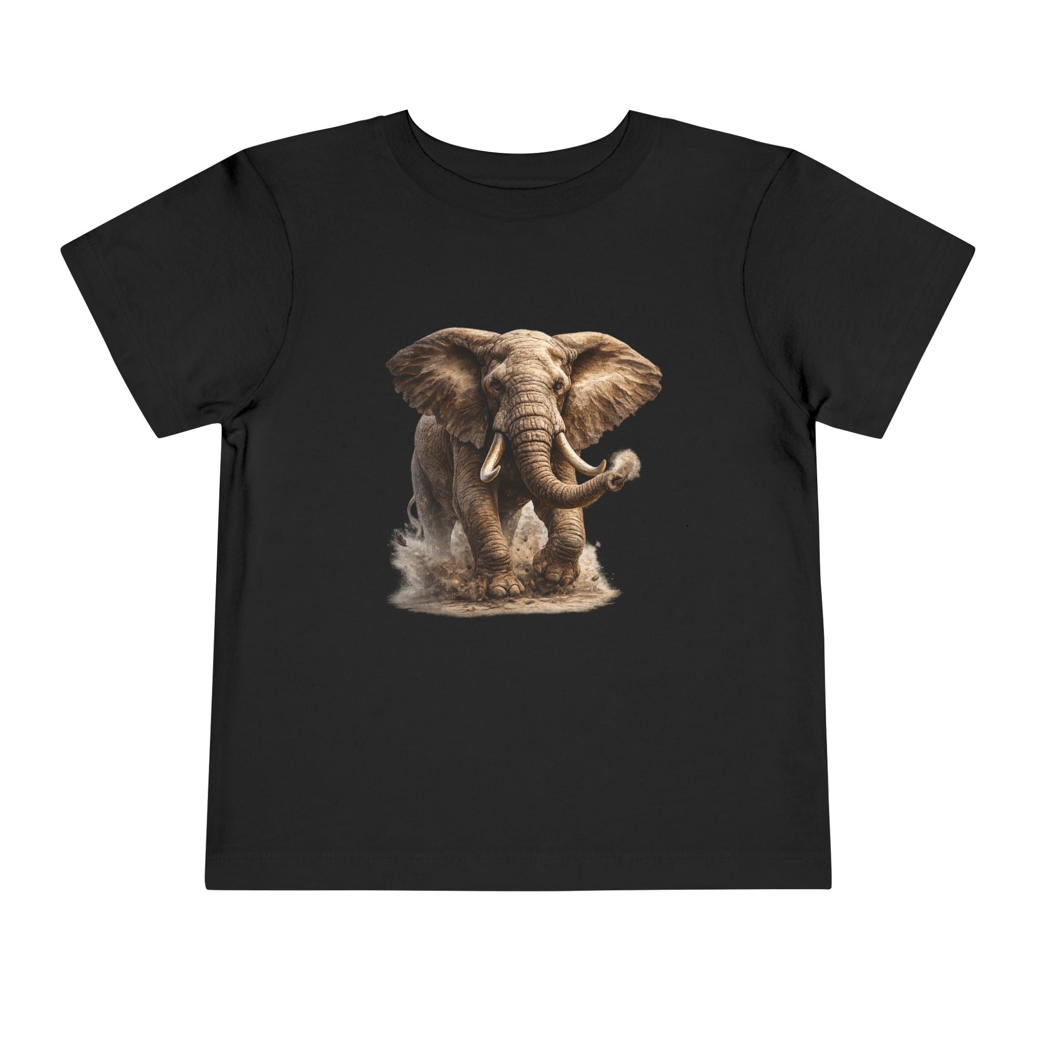 Toddler Elephant Tee - Realistic Baby Elephant Graphic Shirt for Kids