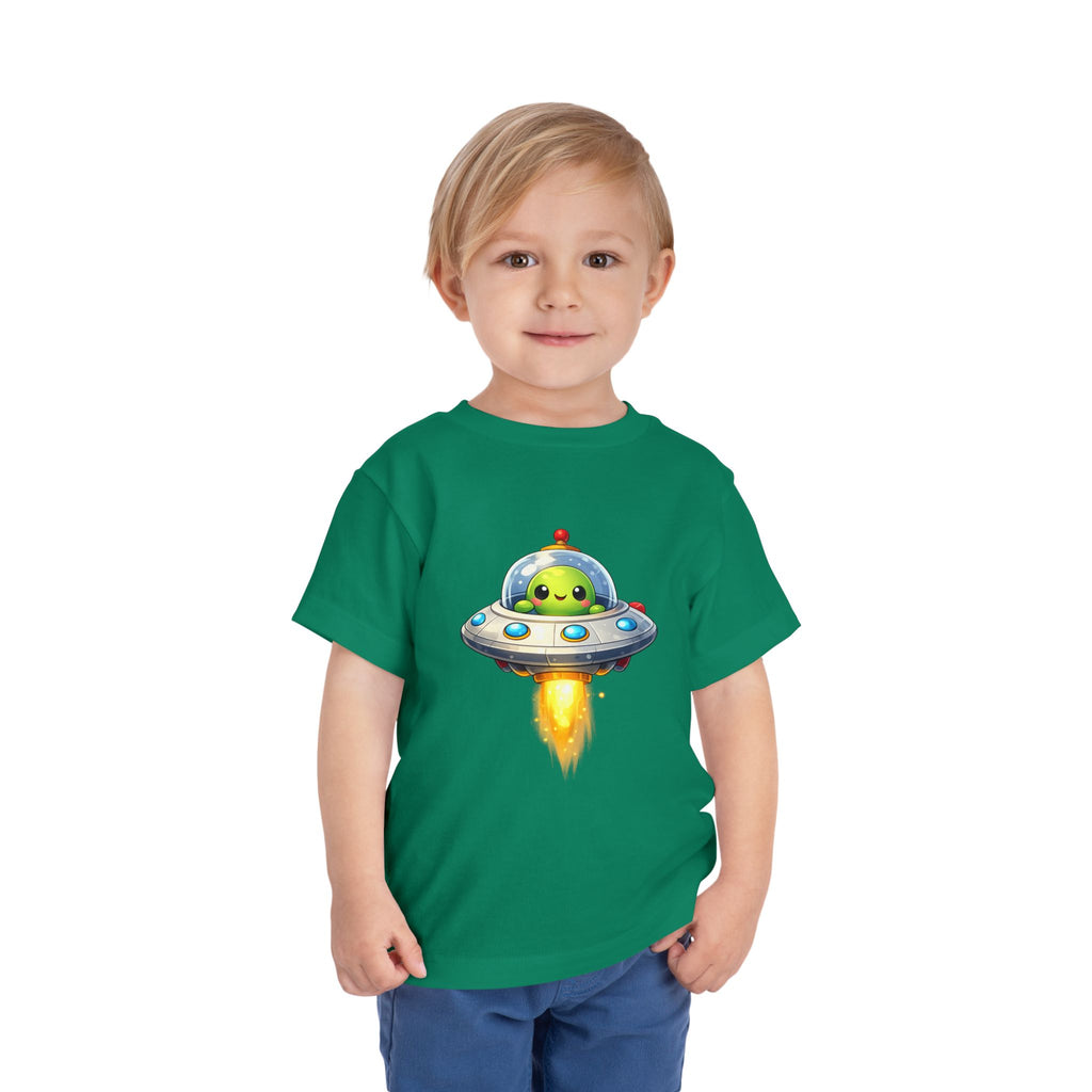 Toddler Tee — Cute Alien UFO Rocket Ship Shirt for Kids
