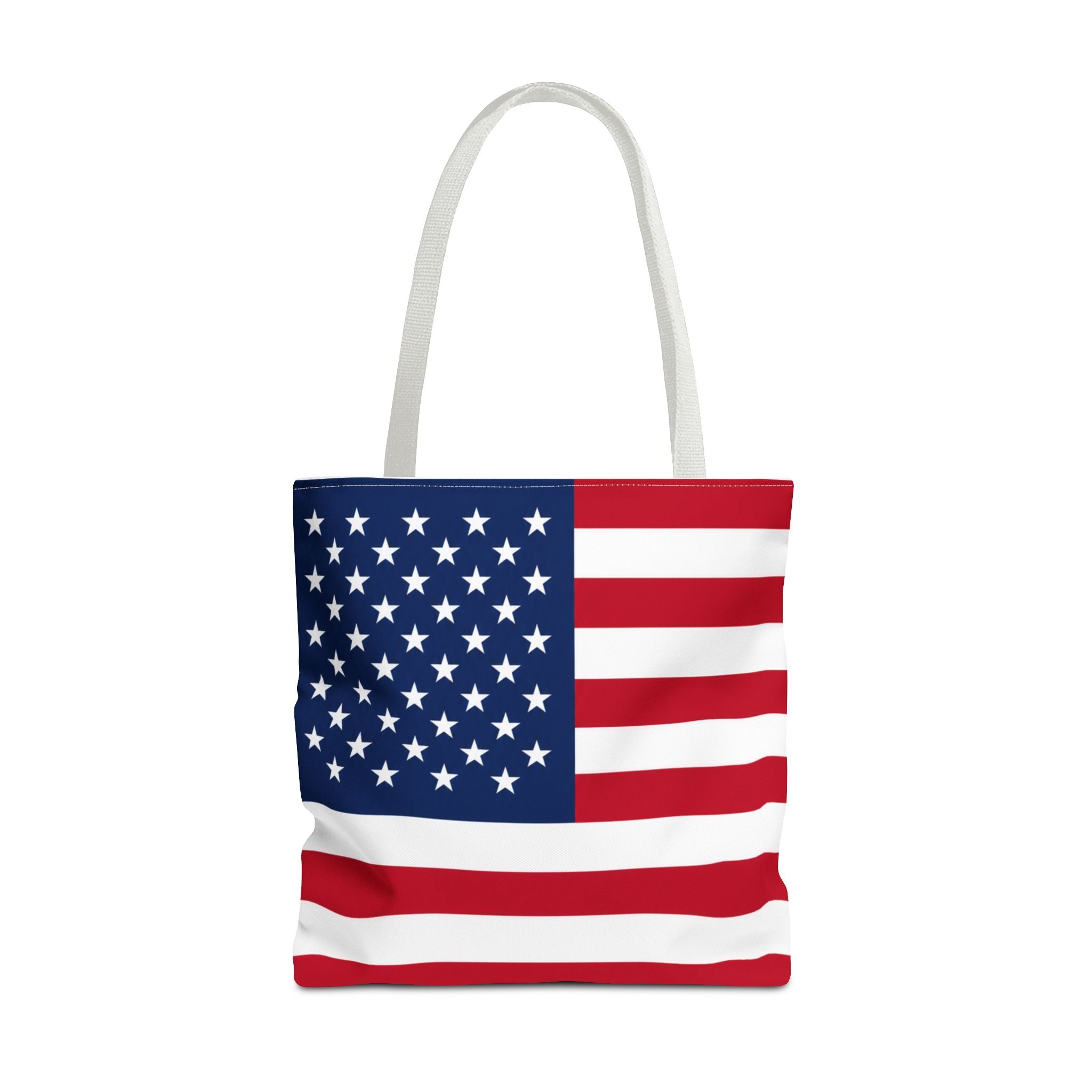 Stars & Stripes Canvas Tote Bag | American Flag Tote | Patriotic Cotton Shopping Bag | Reusable Beach Tote | USA Gift