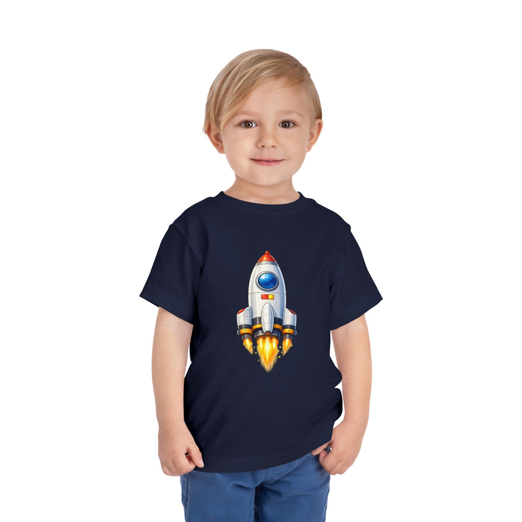 Toddler Rocket Tee - Cute Space Rocket Graphic Shirt for Kids