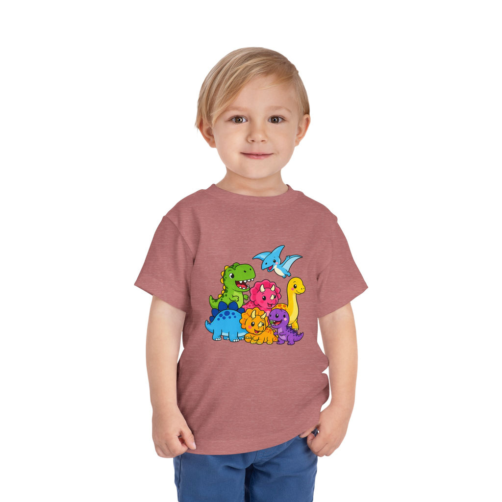Colorful Dinosaur Toddler Tee — Playful Dino Graphic Shirt for Kids