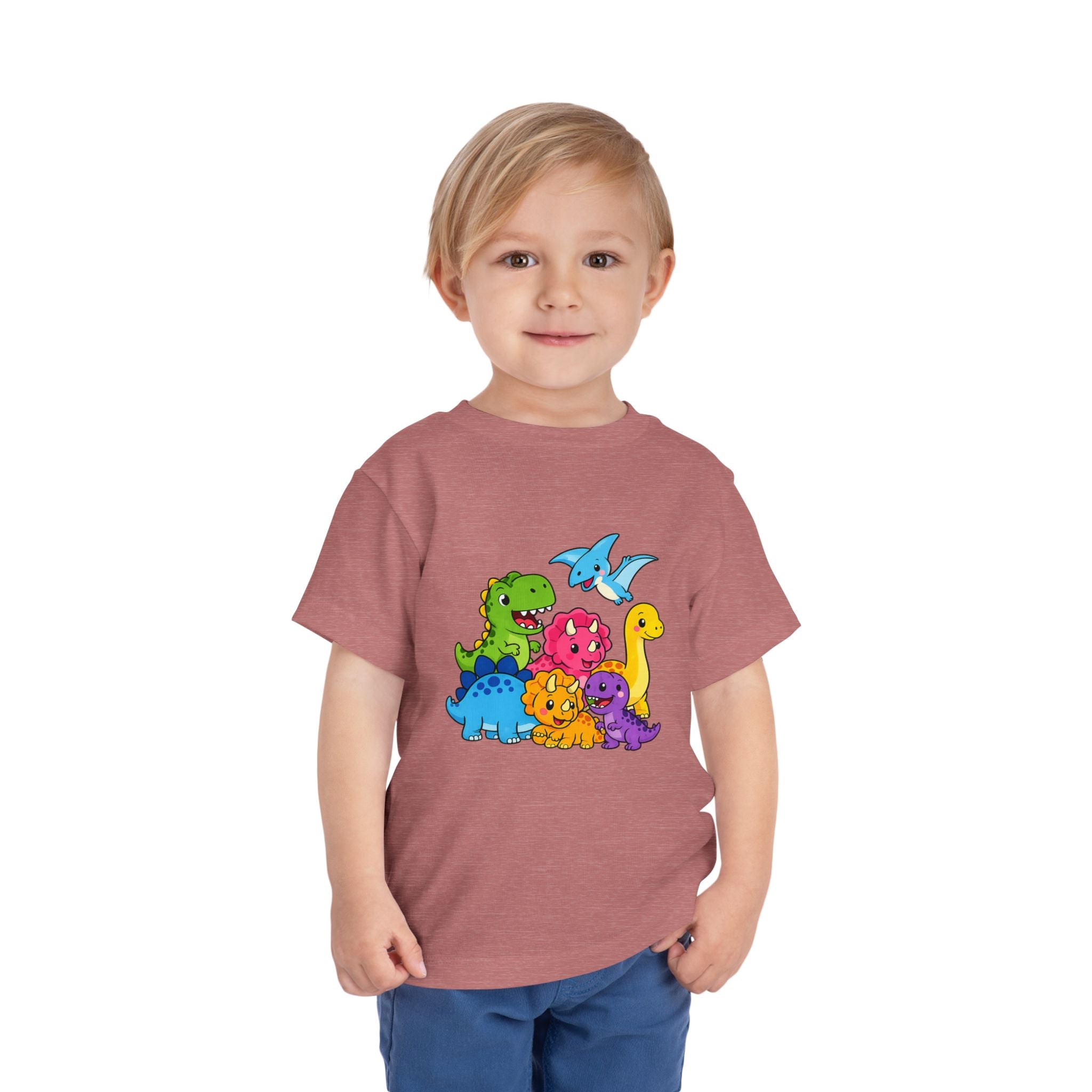 Colorful Dinosaur Toddler Tee — Playful Dino Graphic Shirt for Kids