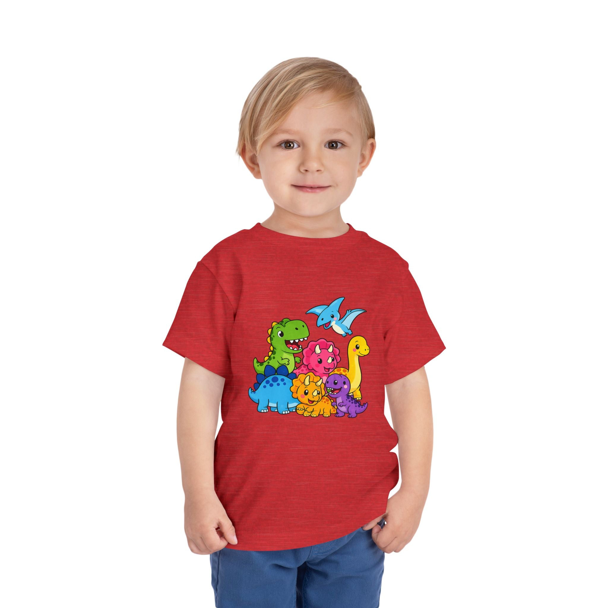 Colorful Dinosaur Toddler Tee — Playful Dino Graphic Shirt for Kids