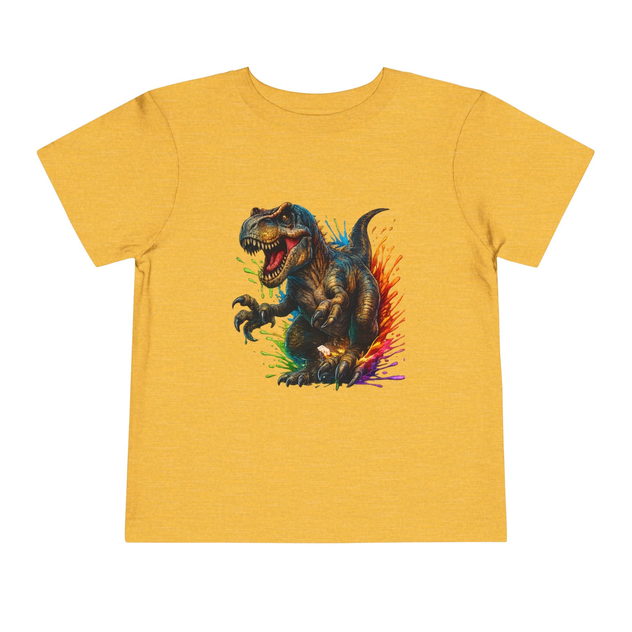 Toddler Tee — Colorful Roaring T-Rex Dino Graphic