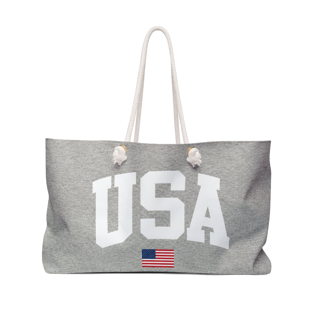 USA Varsity Tote - Heather Gray