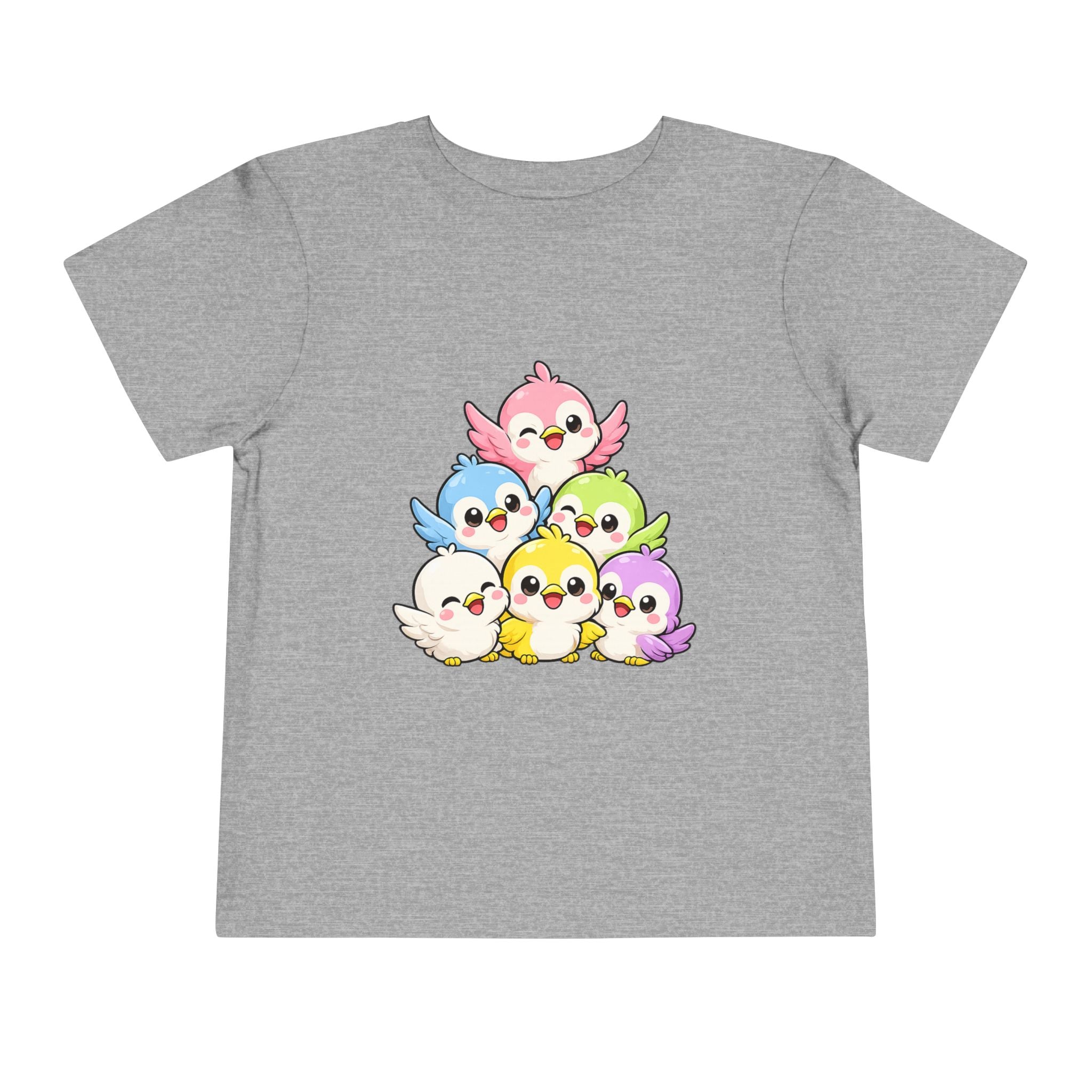Toddler Tee — Cute Rainbow Baby Birds Graphic Shirt