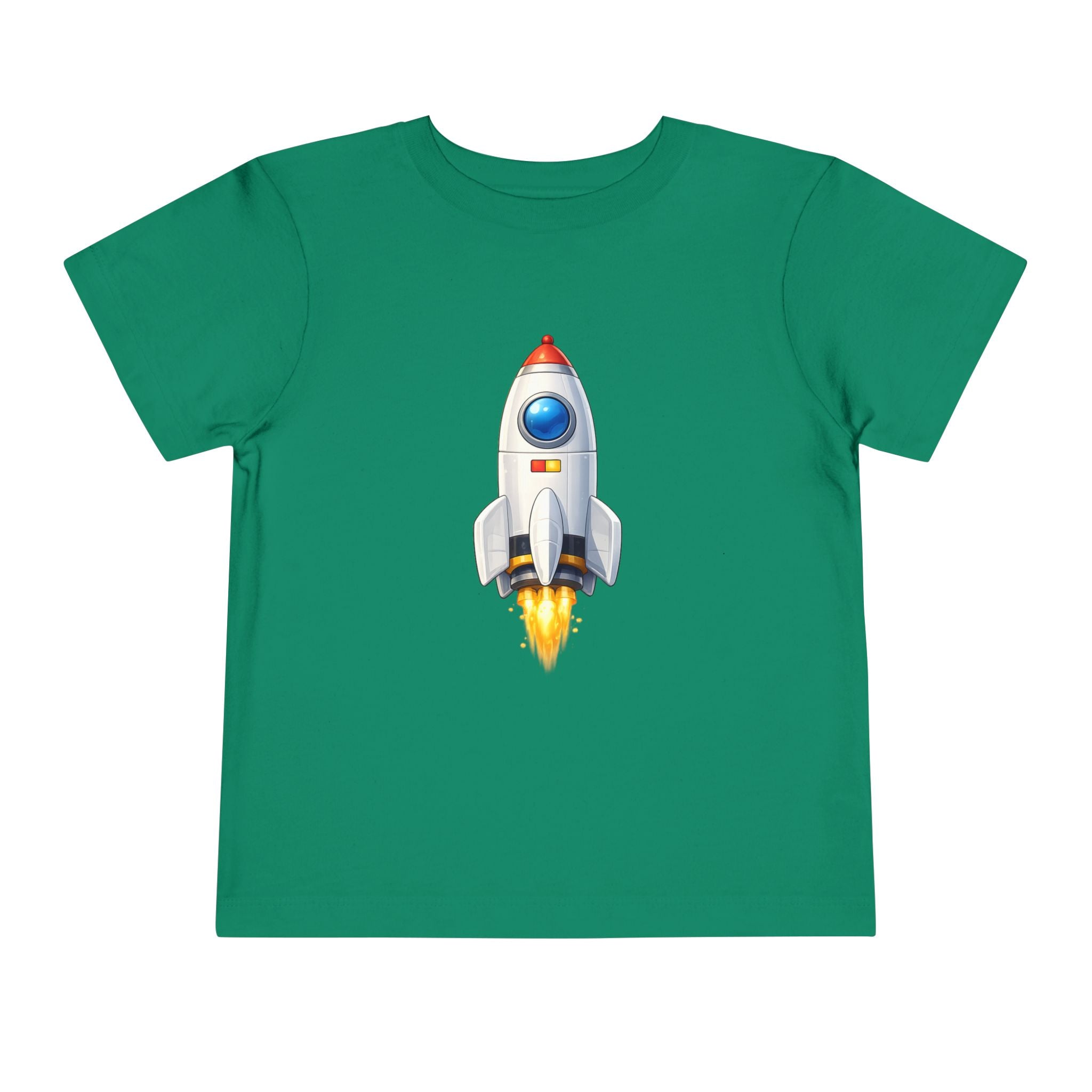 Toddler Rocket Tee — Cute Space Rocket Graphic Short Sleeve Shirt for Kids