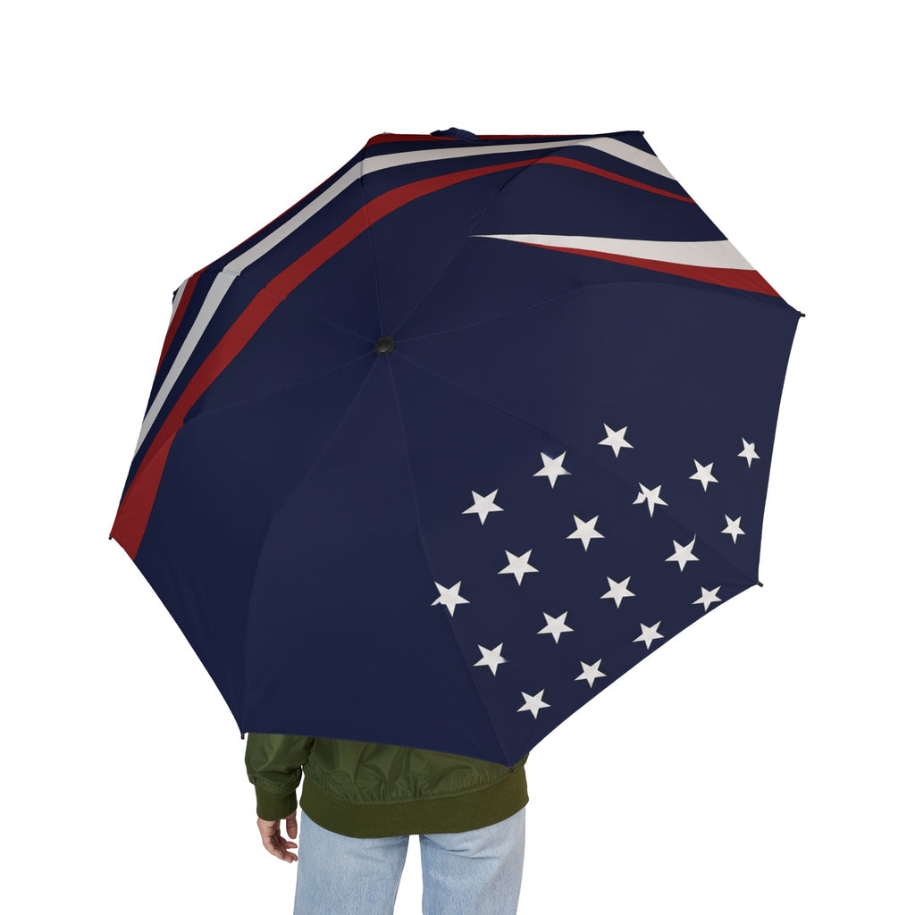 ๊USA Flag Foldable Umbrella — Patriotic Semi-Automatic Compact Umbrella