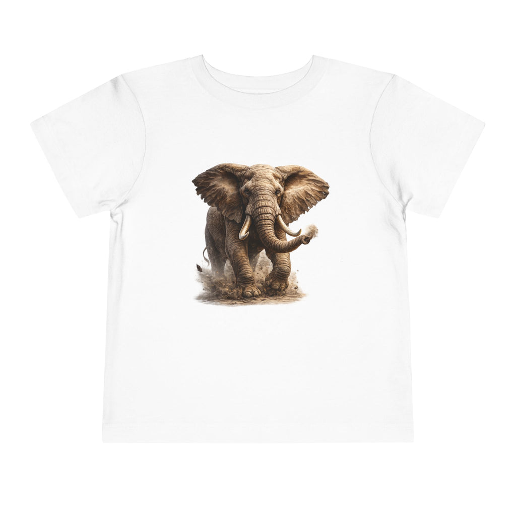 Toddler Elephant Tee - Realistic Baby Elephant Graphic Shirt for Kids