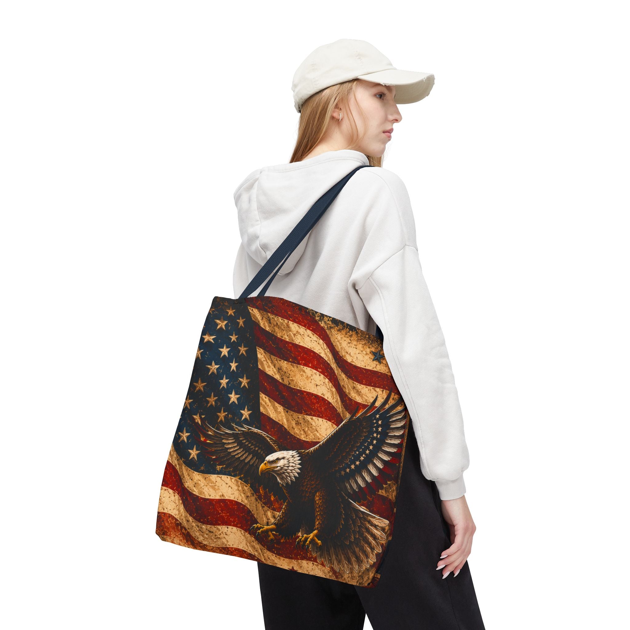 USA Flag Red Tote Bag — Vintage America Tote