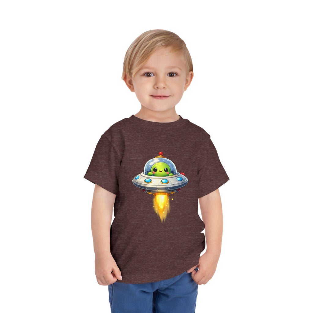 Toddler Tee — Cute Alien UFO Rocket Ship Shirt for Kids