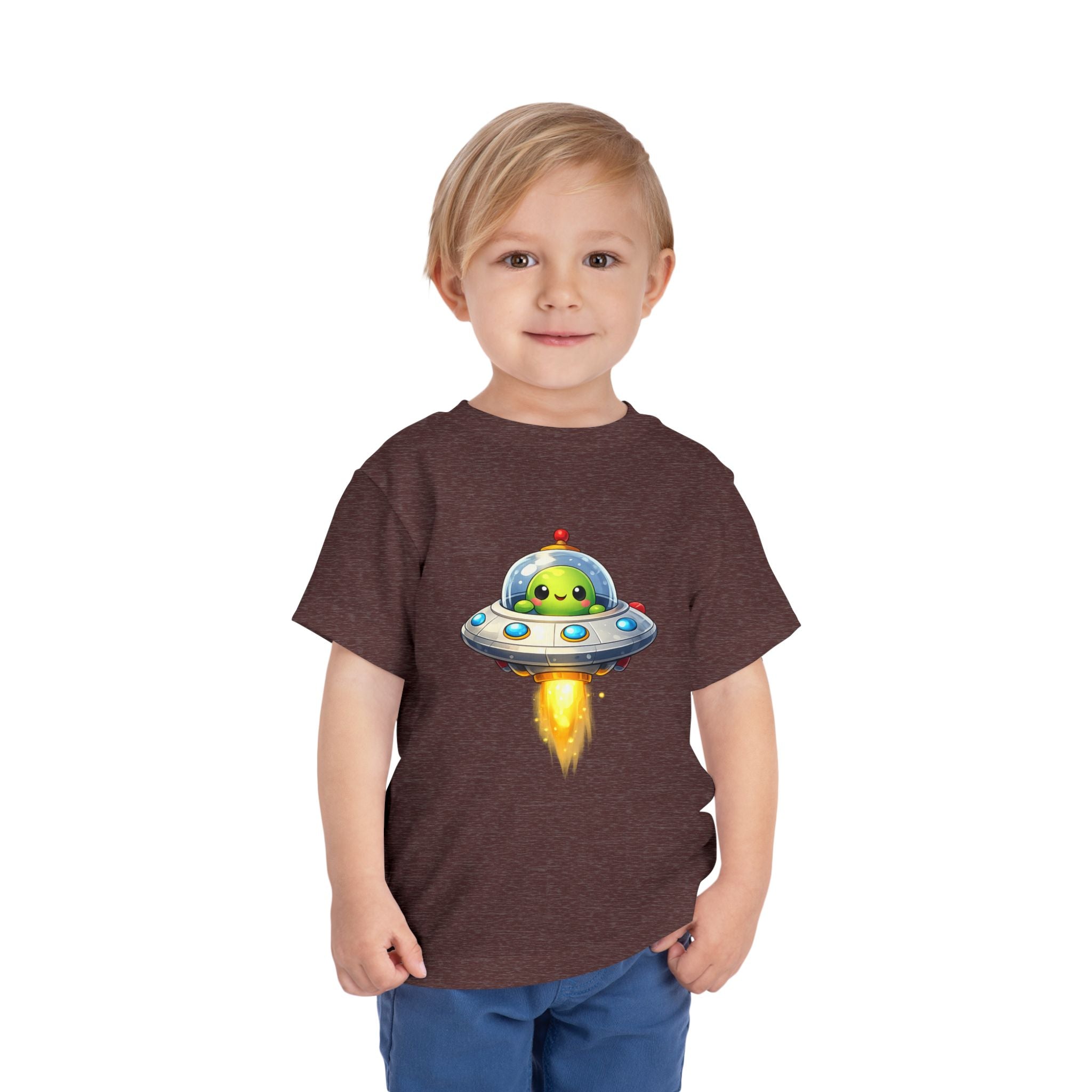 Toddler Tee — Cute Alien UFO Rocket Ship Shirt for Kids