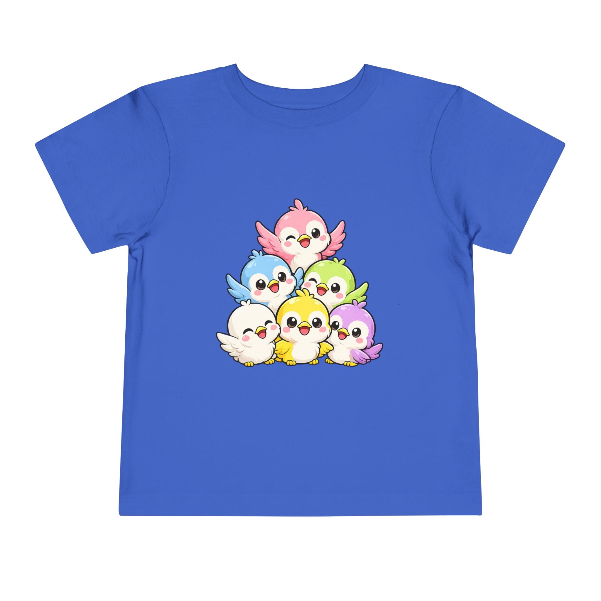 Toddler Tee — Cute Rainbow Baby Birds Graphic Shirt