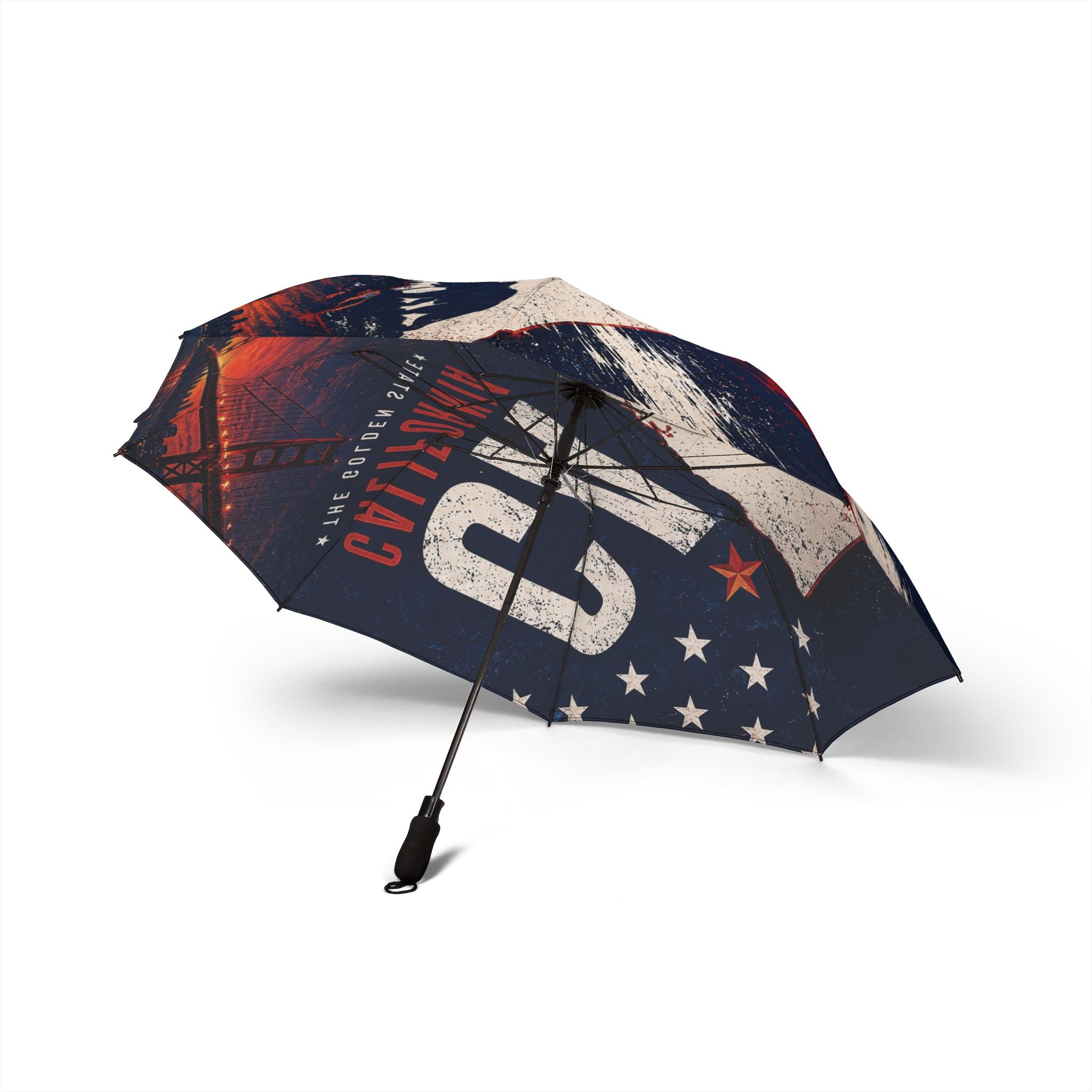 Patriotic Vintage Graphic Umbrella –California