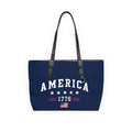 America 1776 PU Leather Shoulder Bag – Patriotic Tote with Stars & Flag