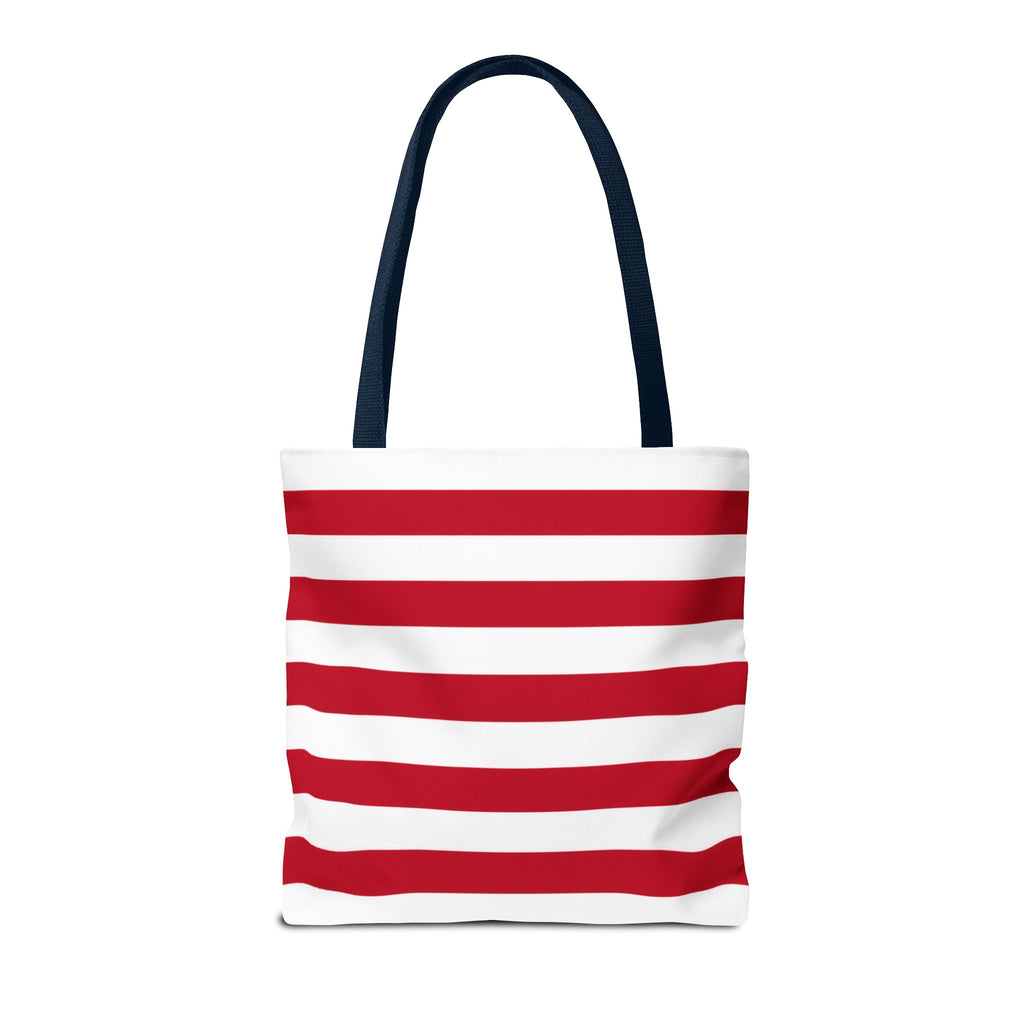 Stars & Stripes Canvas Tote Bag | American Flag Tote | Patriotic Cotton Shopping Bag | Reusable Beach Tote | USA Gift