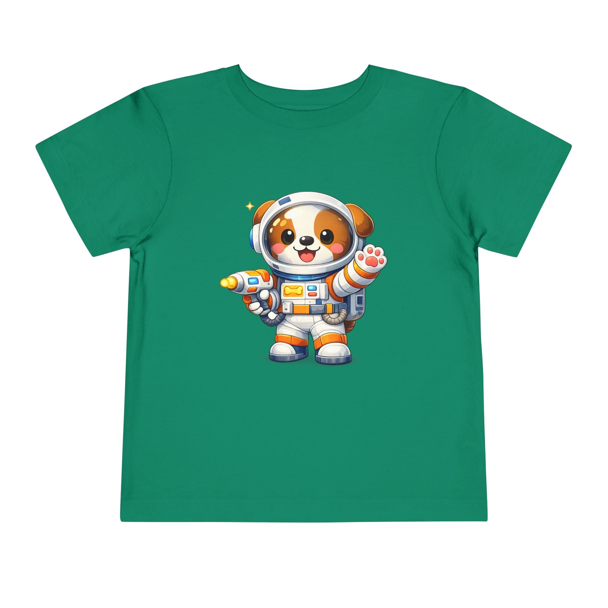Toddler Astronaut Puppy Tee — Cute Space Dog Short Sleeve Shirt