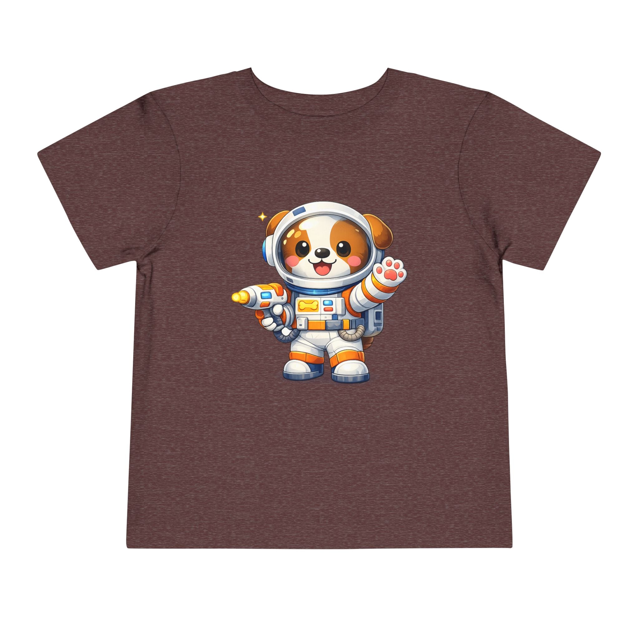 Toddler Astronaut Puppy Tee — Cute Space Dog Short Sleeve Shirt
