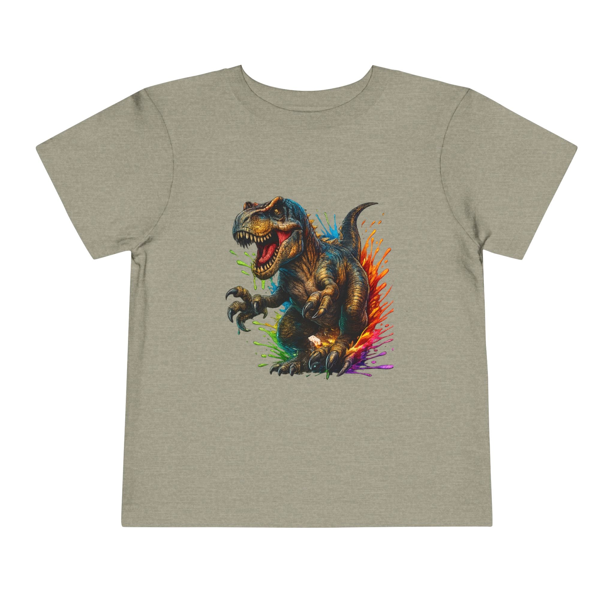 Toddler Tee — Colorful Roaring T-Rex Dino Graphic