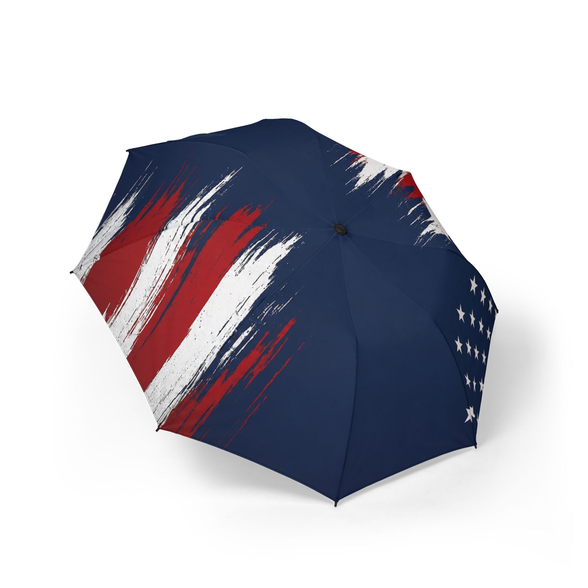 American Flag Foldable Umbrella — Patriotic Semi-Automatic Compact Umbrella