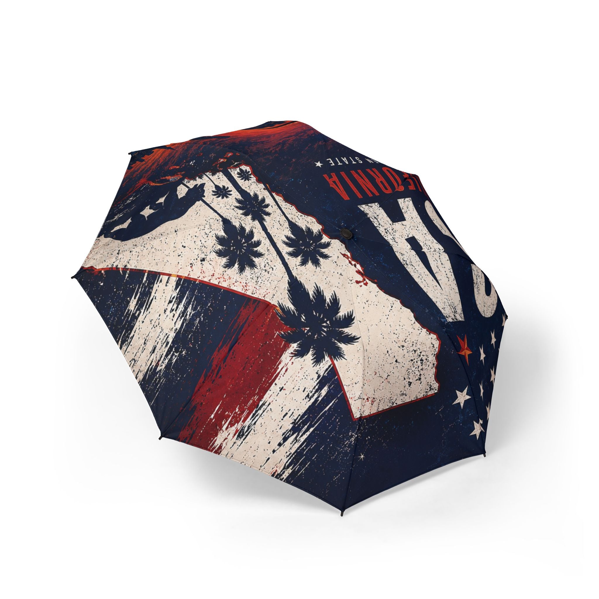 Patriotic Vintage Graphic Umbrella –California