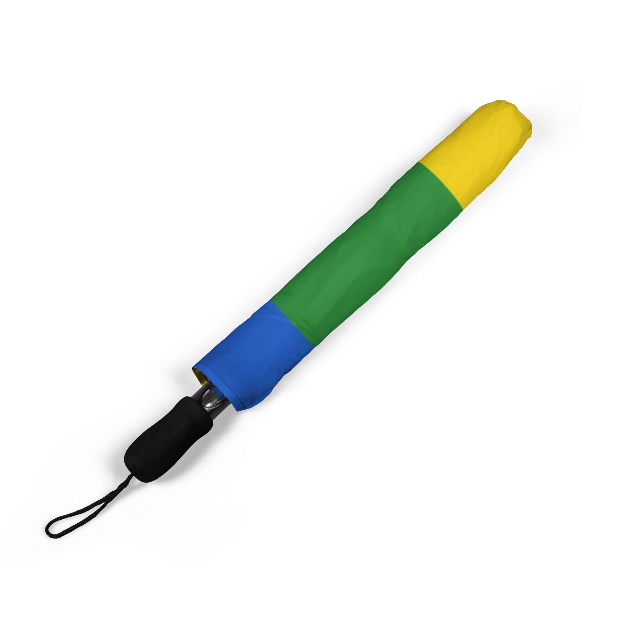 Rainbow Stripe Foldable Umbrella — Compact Semi‑Automatic Travel Umbrella