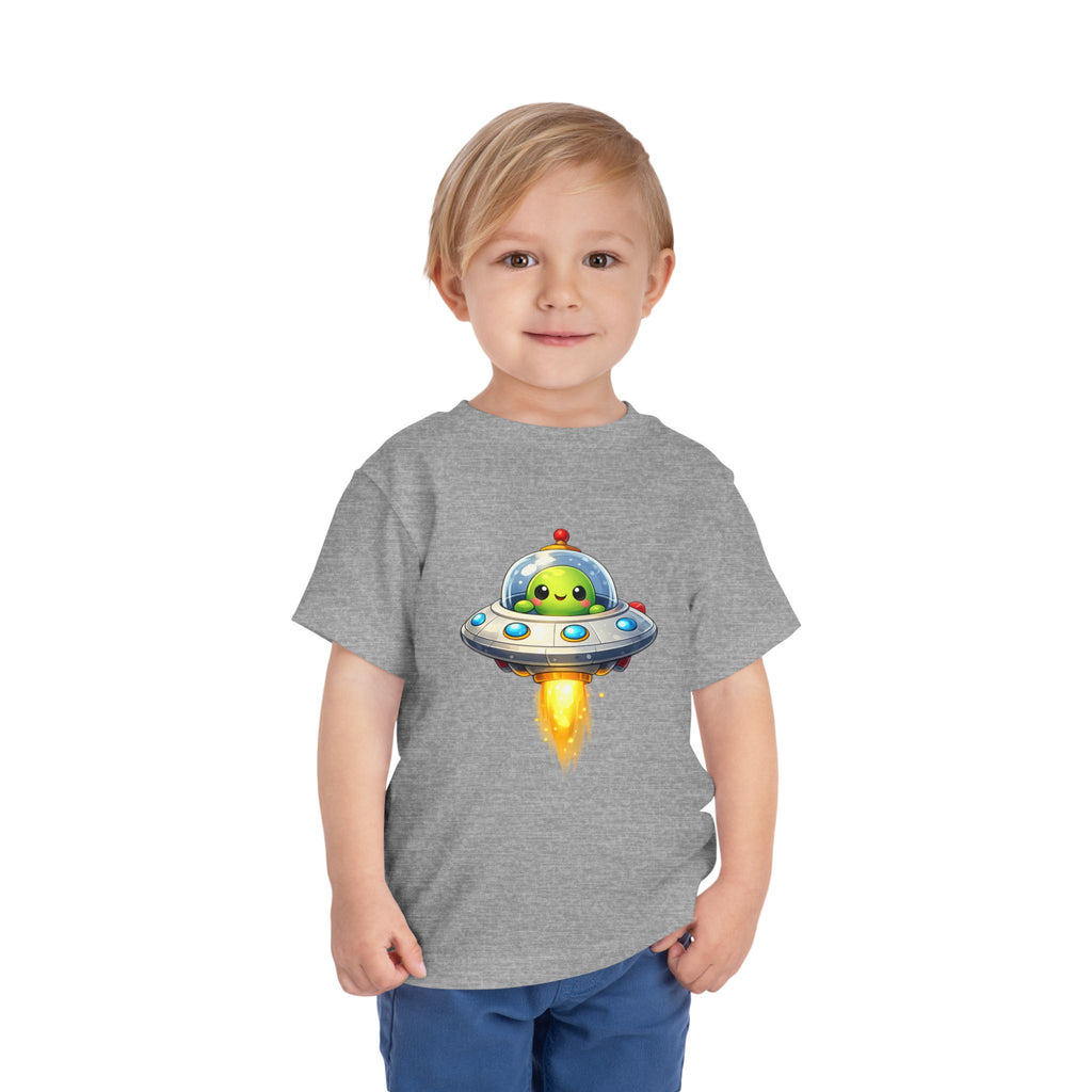 Toddler Tee — Cute Alien UFO Rocket Ship Shirt for Kids