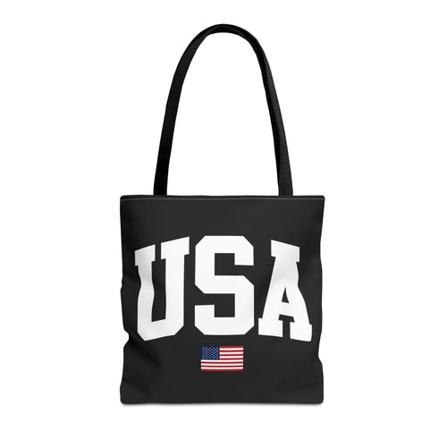 Classic USA Canvas Tote Bag | Minimal American Tote | Reusable Cotton Shopping Bag | Patriotic Gift | Everyday Beach Tote