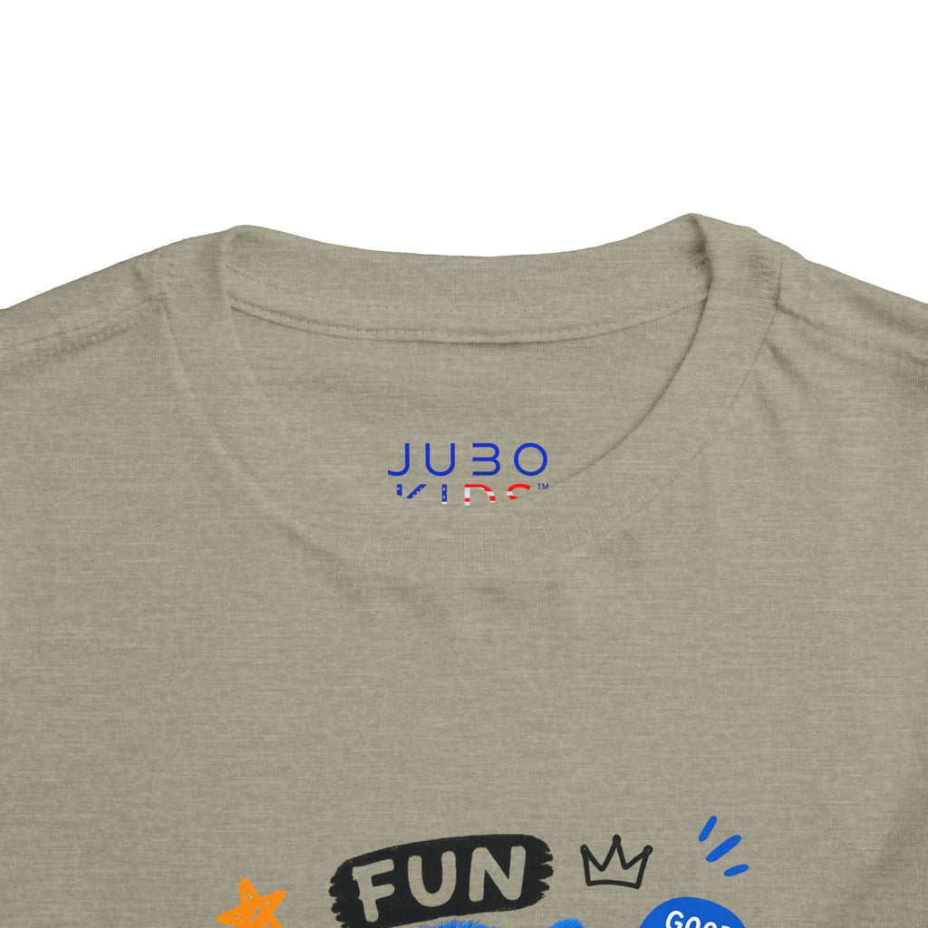 Fun Blue Monster Toddler Tee — "Be You Be Jobo" Graphic Shirt