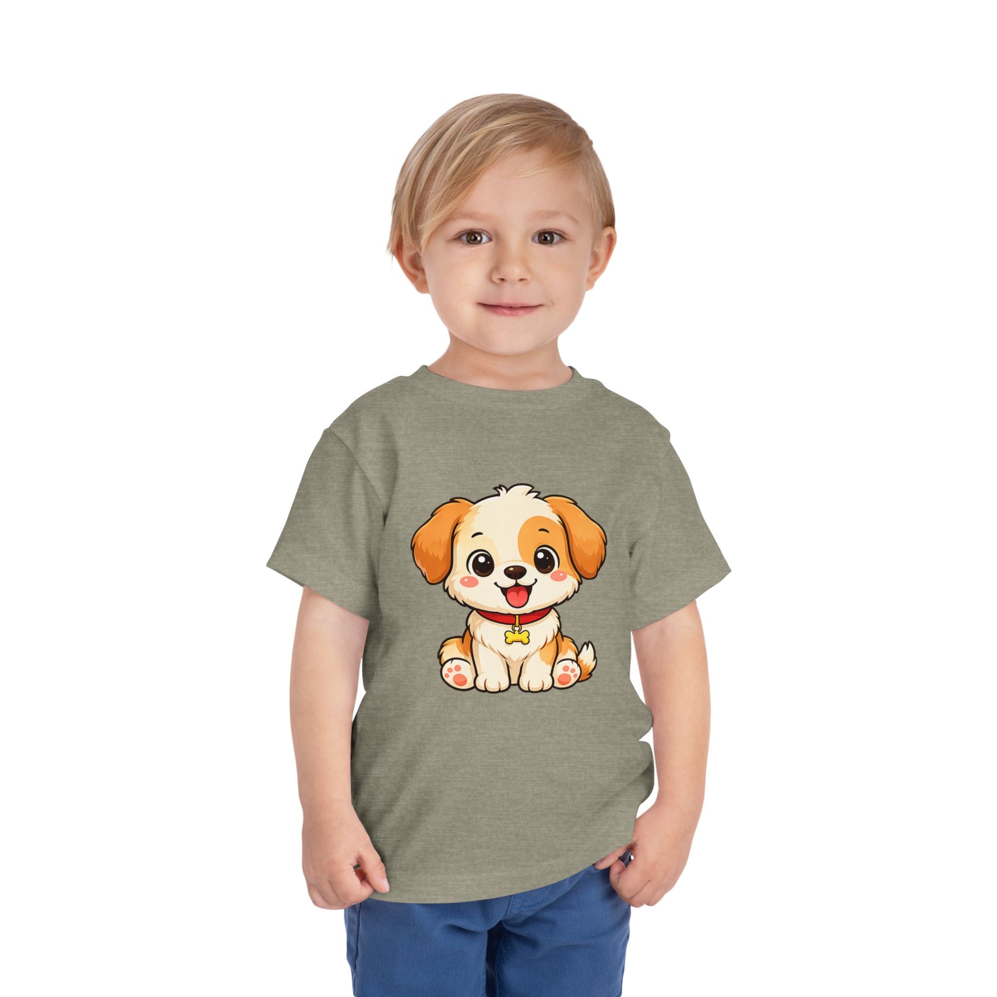 Puppy Toddler Tee – Adorable Cartoon Dog Graphic Shirt for Kids