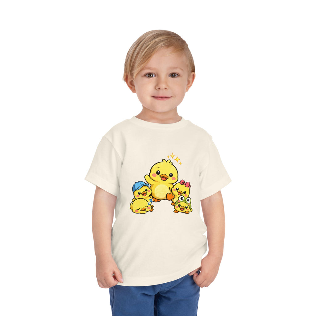 Duck Family Toddler Tee — Adorable Yellow Chicks Graphic Shirt