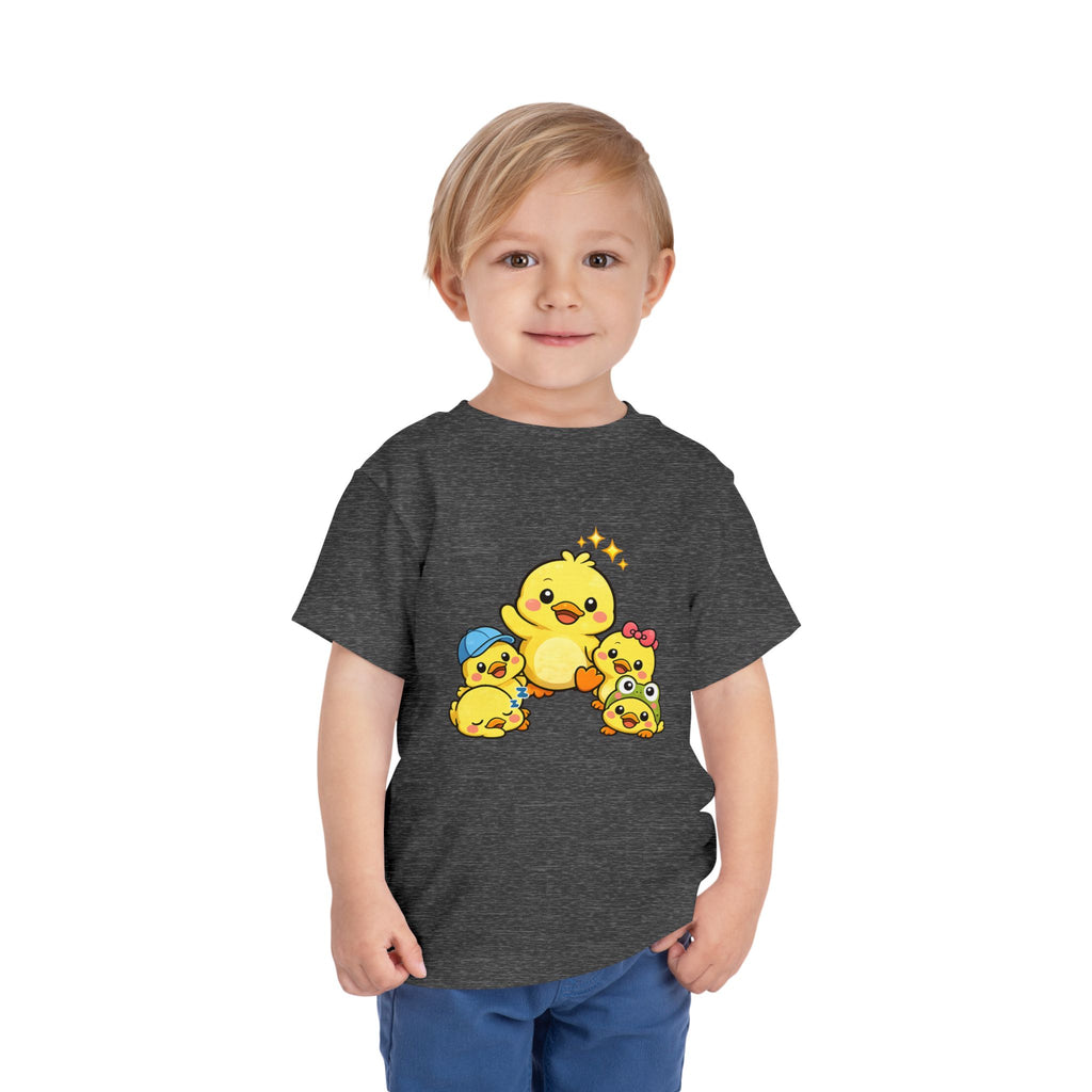 Duck Family Toddler Tee — Adorable Yellow Chicks Graphic Shirt