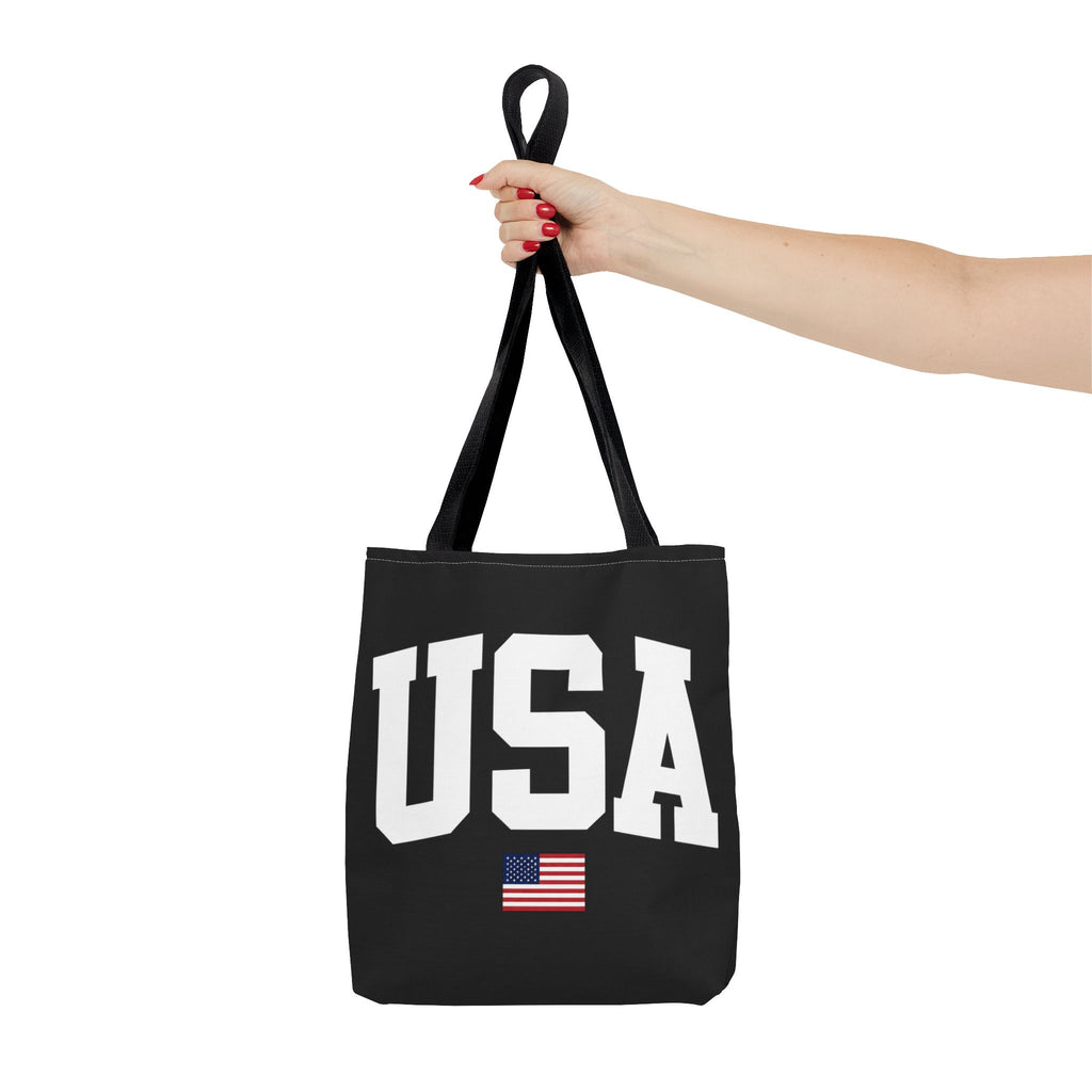 Classic USA Canvas Tote Bag | Minimal American Tote | Reusable Cotton Shopping Bag | Patriotic Gift | Everyday Beach Tote