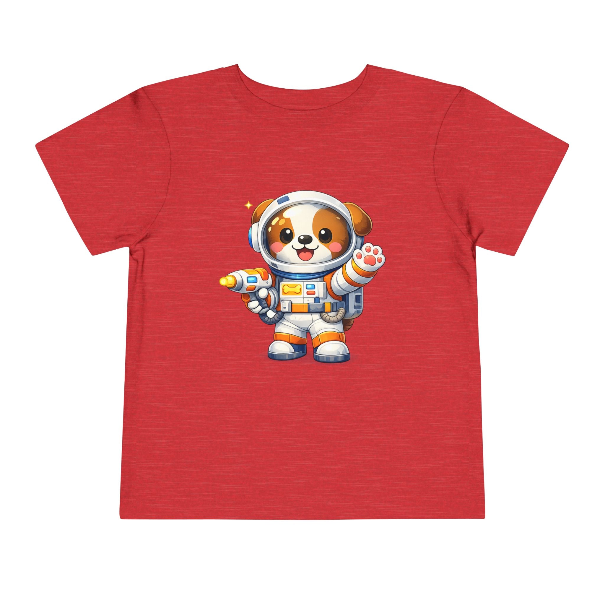 Toddler Astronaut Puppy Tee — Cute Space Dog Short Sleeve Shirt